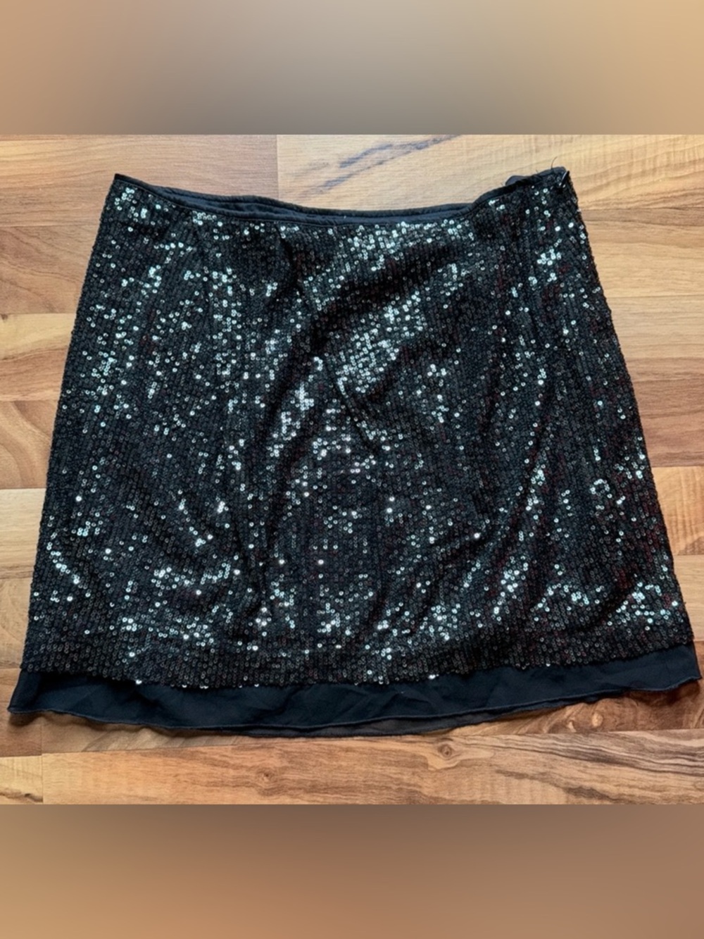 Jennifer Lopez Black Sequin Mini Skirt